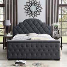 Grey upholstered platform bed w/storage bench. Norfleet Tufted Upholstered Storage Platform Bed Master Bedrooms Decor Upholstered Platform Bed Bedroom Interior