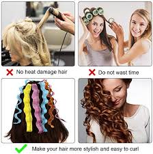To make make curly hair straight, conditioning is an important to be followed before you straighten curly hair without heat. 24 Pieces Hair Curlers Styling Kit Wave Style Hair Rollers No Heat Hair Curlers Spiral Curls With Styling Hooks For Women Girls Long Hair Styling Tools 19 68 Inch Buy Online At Best