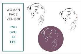 Download Feminine Face Vector Line Art Graphic Graphic By As Digitale Creative Fabrica SVG Cut Files