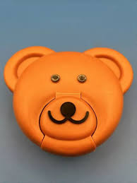 VINTAGE TEDDY GRAHAMS Snack Container Chocolate Chip Flip Top Nabisco!  $8.49