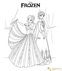 Print free frozen coloring pages containing characters: Frozen Movie Anna Elsa Coloring Page 05 Free Frozen Movie Anna Elsa Coloring Page