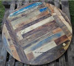 2 plateaux ronds o100 cm 5 places plateaux de tables en bois recycle sur mesure table de restaurant table en bois diy table bois