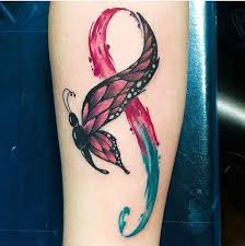 Breast cancer golf temporary tattoo. Lung Cancer Butterfly Ribbon Tattoos