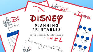 free disney planning printables