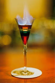 Pousse Cafe On Fire Perfect Drinks Fun Cocktails Layered Drinks