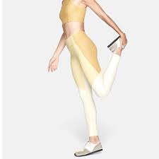 Outdoor Voices 7 8 Tri Tone Leggings Ochre Sunflower Wheat Yellows