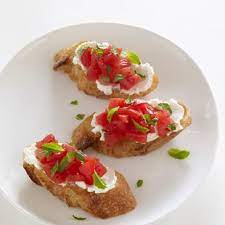 Add black pepper, salt, and reduced vinegar to the strawberry mixture. Crispy Bruschetta With Goat Cheese Tomatoes And Mint Recipe Bon Appetit