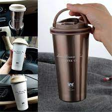 500ml Stainless Steel Leakproof Insulated Thermal Portable Car Travel Coffee Mug Cup Coffee Travel Mugs Coffee Mugs