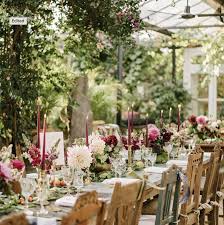Luxurious Berry Toned Wedding Reception At Petersham Nurseries Liz Linkleter Events In 2020 London Wedding Venues Wedding Reception Petersham