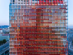 Jean Nouvel Honors Marseille With Office Tower In Blue White And Red Jean Nouvel Skyscraper Colour Architecture