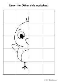 Symmetry Drawing 123 Kids Fun Apps In 2020 Kids Worksheets Printables Symmetry Worksheets Drawing Lessons For Kids