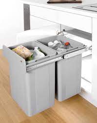 The wooden bin unit comes with two sturdy 27l plastic inner bins which can be removed for cleaning and can be used with kitchen tidy bags for convenient disposal of rubbish and recycling. Wesco 52 Litre Kitchen Double Bin W52 Organise At The Storage Shop