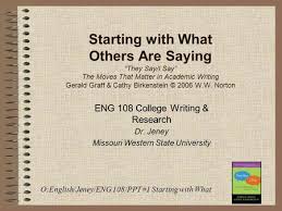 They say i say introduction pdf. The Moves That Matter In Academic Writing Ch 1 They Say I Say Ppt Download