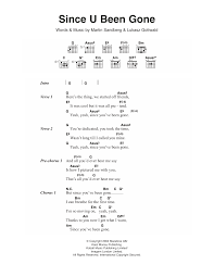 Kelly clarkson since u been gone official music video mp3. Since U Been Gone Noten Kelly Clarkson Akkorde Liedtexte Fur Gitarre