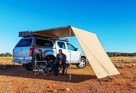 Attaching Neatly To Most Vehicles These Self Standing Retractable Awnings Fit Onto The Side Of Most Roof Racks And Roof Bars And Ar Car Awnings Awning Unimog