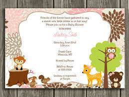Printable Pink And Brown Woodland Baby Shower Invitation Thank You Card Woodland Baby Shower Invitations Free Woodland Baby Shower Invitations Forest Baby Shower Invitations