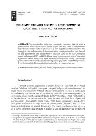 However the examination in tamil language is only held once every 3 months. Pdf Explaining Turnout Decline In Post Communist Countries The Impact Of Migration