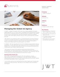 Thompson's has been serving builders, architects, designers, contractors, homeowners and our communities for over 50 years. Case Study J Walter Thompson Savvis