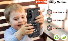 Amazon.com: Gritup Funda compatible con Samsung Galaxy S22 con protector de  pantalla HD con cubierta deslizante para cámara, soporte de anillo de  rotación de 360° [grado militar], color negro : Celulares y