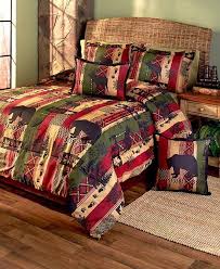 New 5 Pc Woodland Cabin Dakota Lodge Comforter Set Black Bear Pine Tree Elk F Q Cabin Bedroom Decor Cabin Bedding Sets Lodge Bedding
