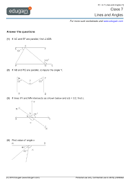 Click on the free 7th grade math worksheet you would like to print or download. Grade 7 Math Worksheets And Problems Lines And Angles Edugain Global
