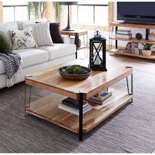 We are proud to offer over 300+ unique living room accent tables; Ryegate Natural Live Edge Solid Wood With Metal Large Coffee Table Overstock 21422968