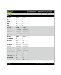 Beast Workout Sheet Sample 7 Examples In Word Pdf