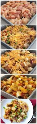 Loaded Baked Potato Chicken Casserole Food Dishes Recipes Baked Potato Chicken Casserole