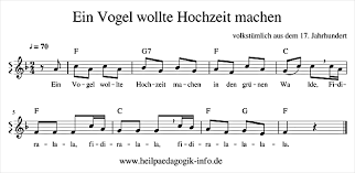 Ein Vogel Wollte Hochzeit Machen Text Noten Download