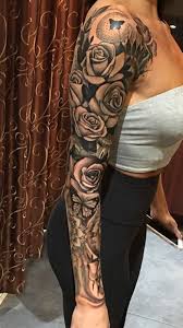 Arm Sleeve Tattoos For Females Black Https Blackwork Tattoo Web App Arm Sleeve Tat In 2020 Feminine Tattoo Sleeves Sleeve Tattoos For Women Girls With Sleeve Tattoos