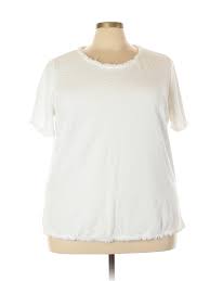 Details About Green Envelope Women White Sleeveless T Shirt 3x Plus