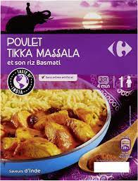 Ce plat est anglais qui nous vient du royaume uni, aux saveurs indiennes. Poulet Tikka Massala Et Son Riz Basmati Carrefour 300 G E