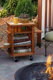 Diy Outdoor Side Table And Storage Trolley Patio Storage Outdoor Side Table Outdoor Storage