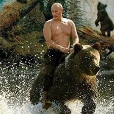 Low quality pic | already 'shoppedpsbattle: In Russia Putin Ride Bear S Stream