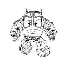 Make a coloring book with robot train for one click. Colorint