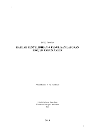 Usulan proyek akhir tahun ajaran 2011/2012. Pdf Kaedah Penyelidikan Penulisan Laporan Projek Tahun Akhir