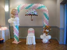 Balloon Arch For A Baby Shower Baby Shower Balloon Decorations Baby Shower Balloons Baby Shower Balloon Arch