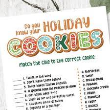Including basic facts and forms and tips for planning outdoor activities, . Do You Know Your Holiday Cookies Cookie Quiz Printable Game Etsy