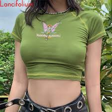 This is my second series look & i hope you like it!(: Sexy Green T Shirt Women Summer Cotton Cute Butterfly Graphic Aesthetic Crop Top Ladies Short Sleeve Baddie Egirl Cropped Tee T Shirts Aliexpress