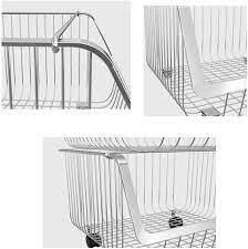 Du bestimmst maße & design individuell selbst: Buy Sszz Stainless Steel Kitchen Rack Metal Utility Shelves Stackable Vegetable Fruit Baskets Organizer Racks Floor Multilayer Rolling Cart Storage Racks White A Online Shop Home Garden On Carrefour Uae