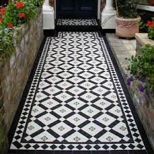 Based on designs from the london underground the edwardian range of tiles from fired earth consists of sumptuous glazes with stunning decors. Victorian Geometric Floor Tiles Outside Inspiration In South London Period Property Store