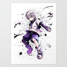 Train like killua from hunter x hunter: Hunter X Hunter Killua Zoldyck Kunstdrucke Von Maxi Society6