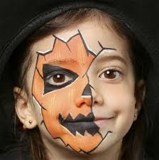 halloween make up fur kinder aus kurbis einfach selber machen maquillage halloween maquillage halloween enfant maquillage citrouille