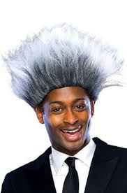 Acconcia i tuoi capelli all'indietro con lo slick back. Parrucca Con Capelli Stirati Sparati Verso L Alto Grigia Nera Da Matto