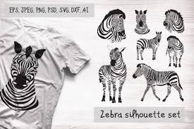 Download Zebra Silhouette Set Graphic By Kolesnikov Creative Fabrica PSD Mockup Templates