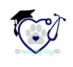 It features the veterinary symbol and a paw print. 11 Equine Vet Graduation Ideas Vets Vet School Vet Tech