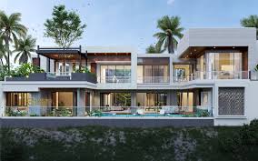 Nah untuk ruko di atas tampil dengan perpaduan warna coklat dan aksen kotak berwarna putih. Desain Villa Dan Ruko Modern 2 Lantai Bapak Yan Di Pecatu Badung Bali