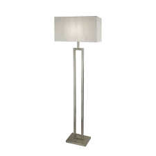 360 lighting modern desk lamp with usb port and phone cradle metallic black and silver adjustable swivel led for bedroom office. 2330ss Floor Lamp Satin Silver White Shade