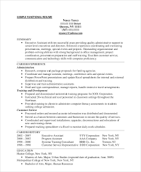 Free 9 Functional Resume Samples In Pdf Ms Word