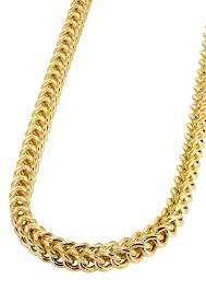 14k Gold Chain Hollow Yellow Franco Chain Gold Cross And Chain Gold Chains Gold Chain Design